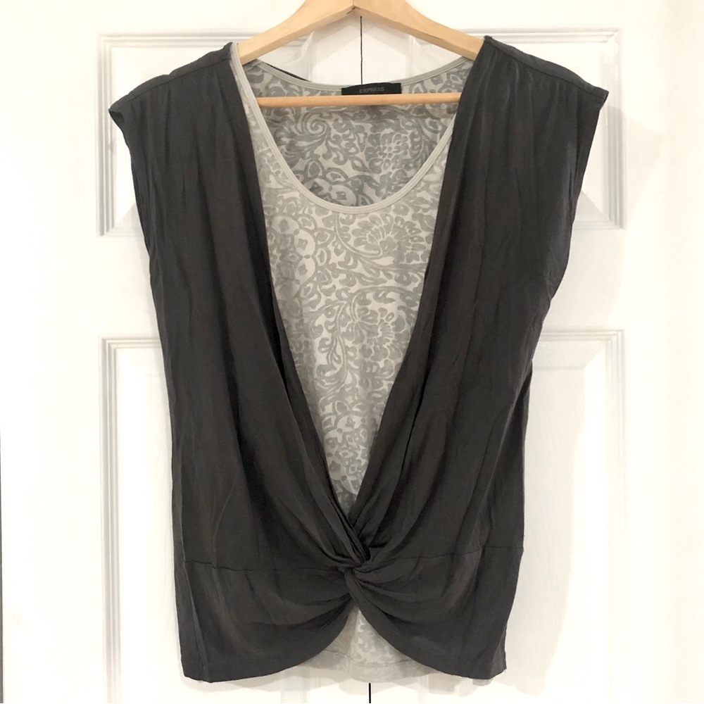 Express Layered Shirts - Tank Top & Open Cap /Short Sleeve | Size: Medium